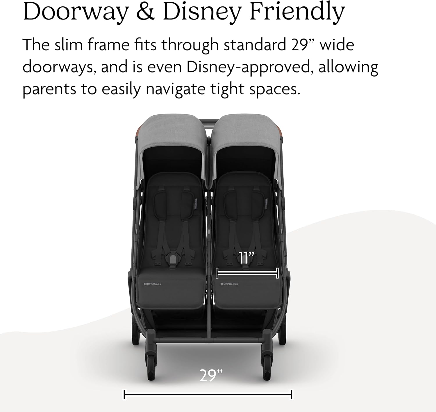 UPPAbaby Minu Duo Stroller Greyson Charcoal Mélange Carbon Frame Saddle Leather