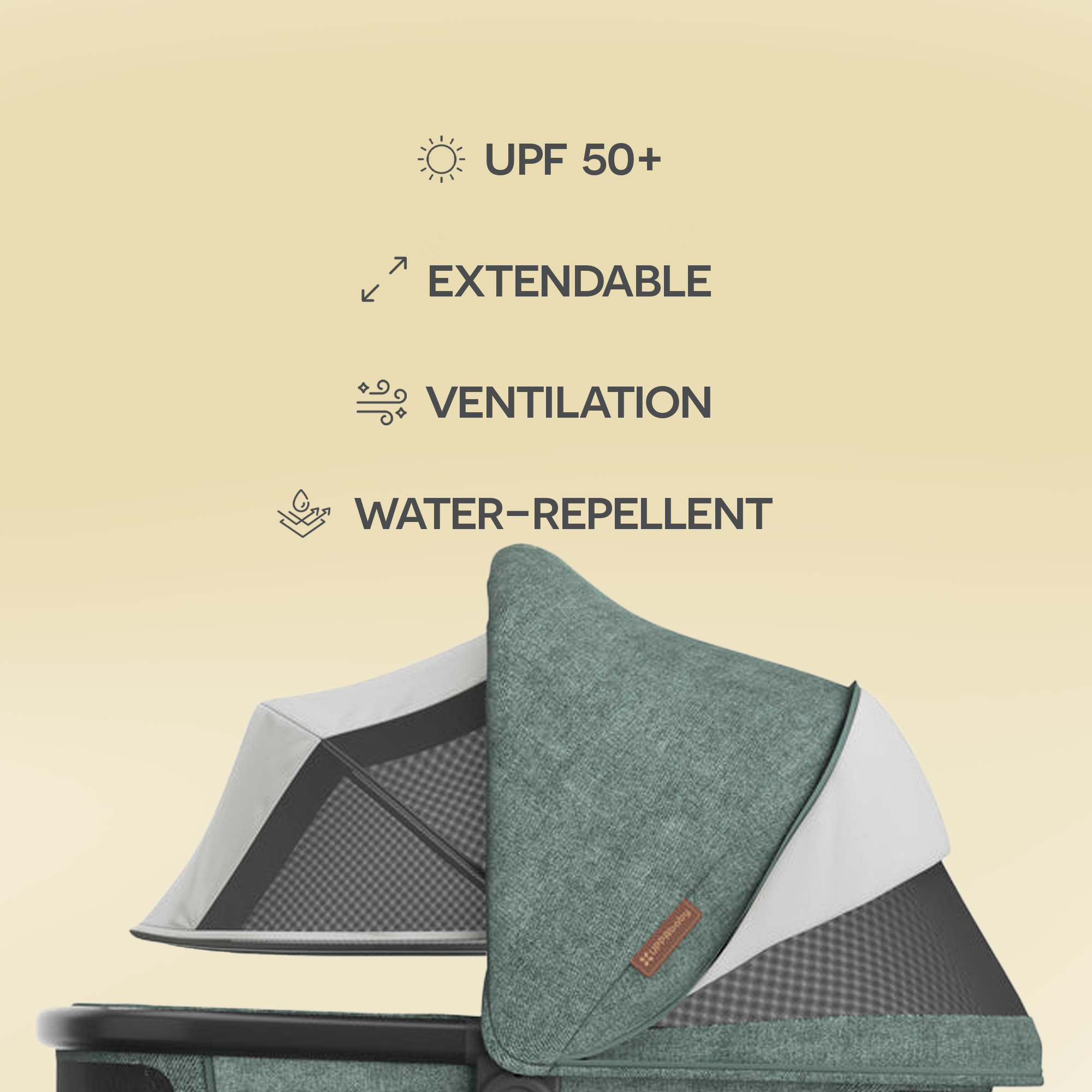 UPPAbaby Bassinet V3 Gwen Green Mélange