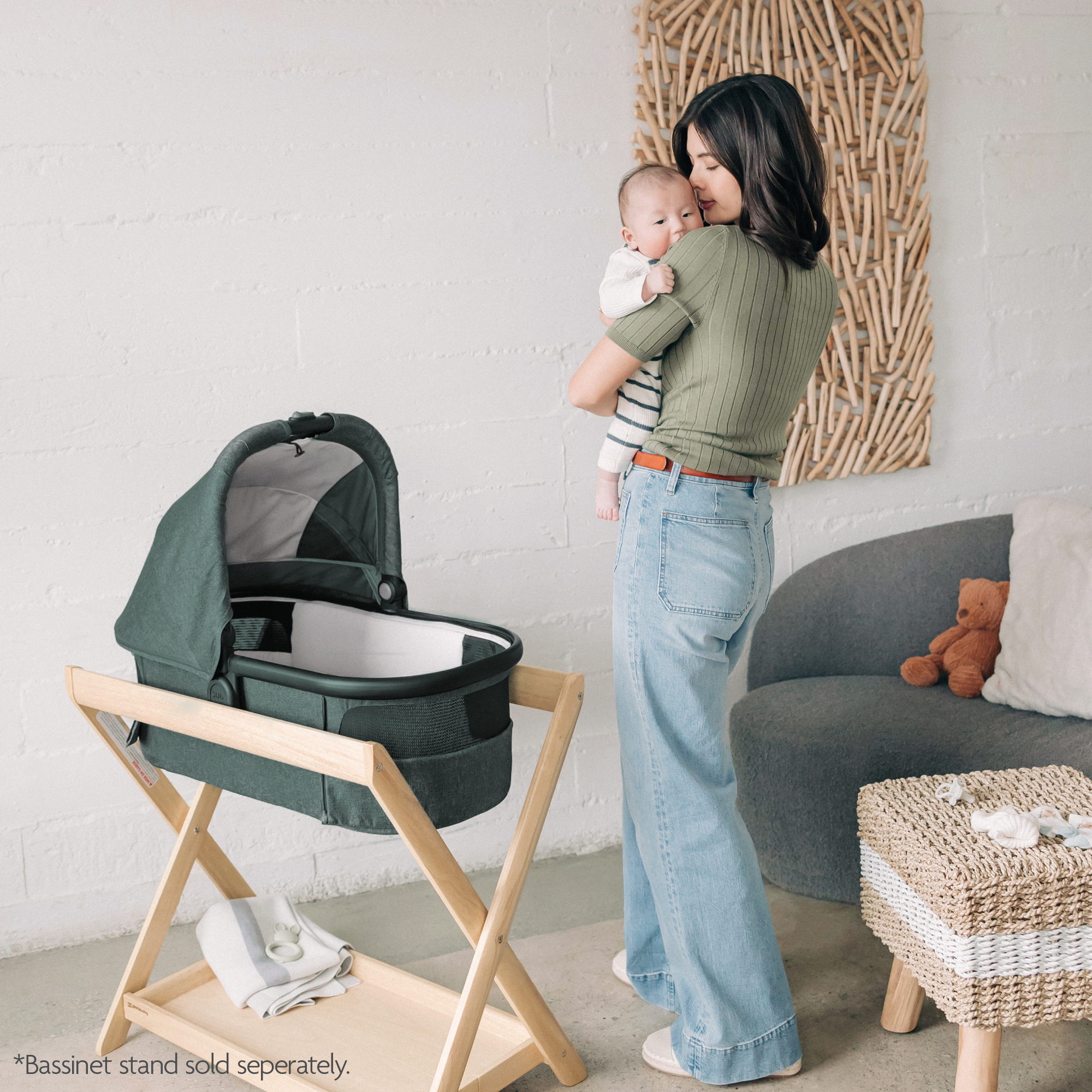 UPPAbaby Bassinet V3 Gwen Green Mélange