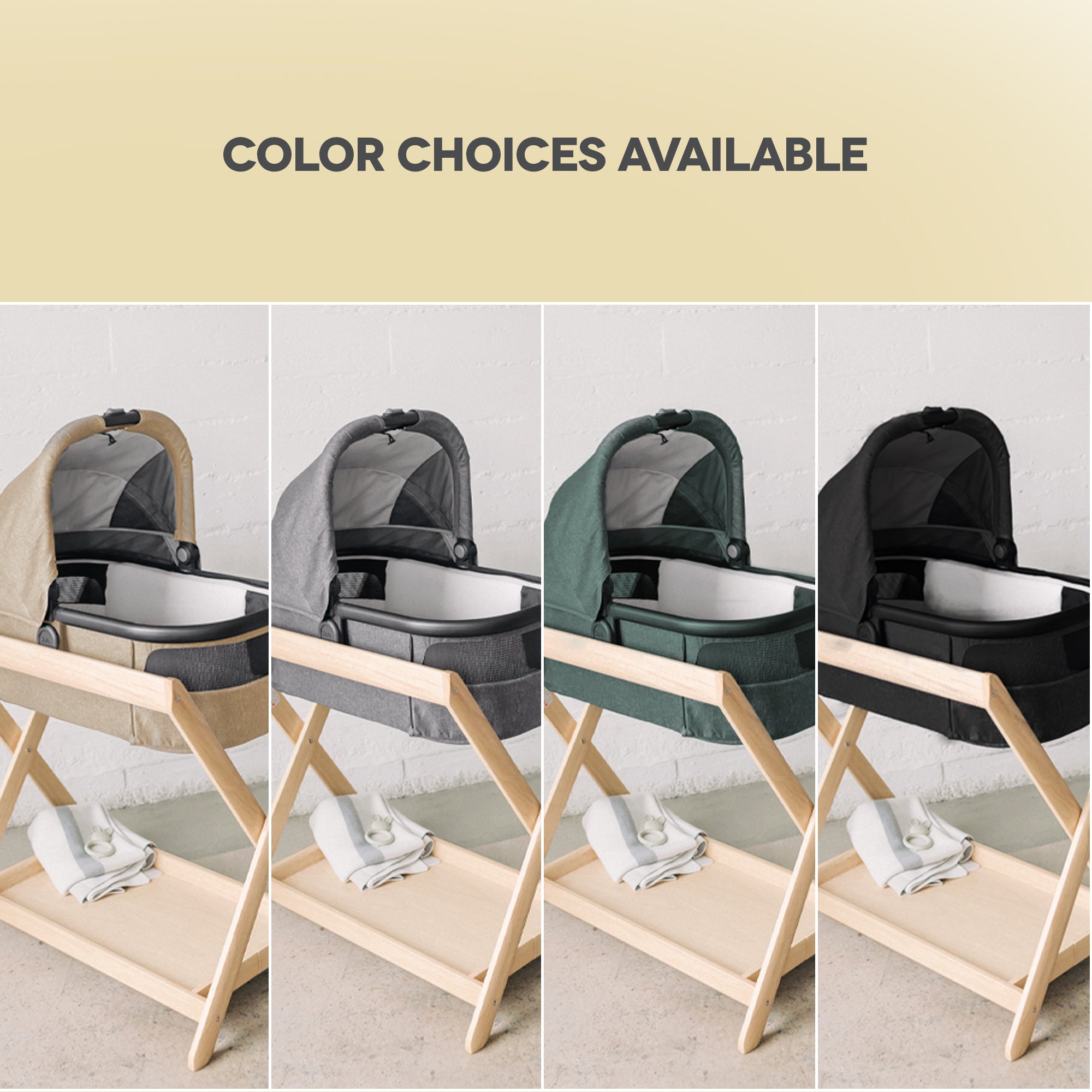 UPPAbaby Bassinet V3 Liam Oat Mélange Carbon Frame