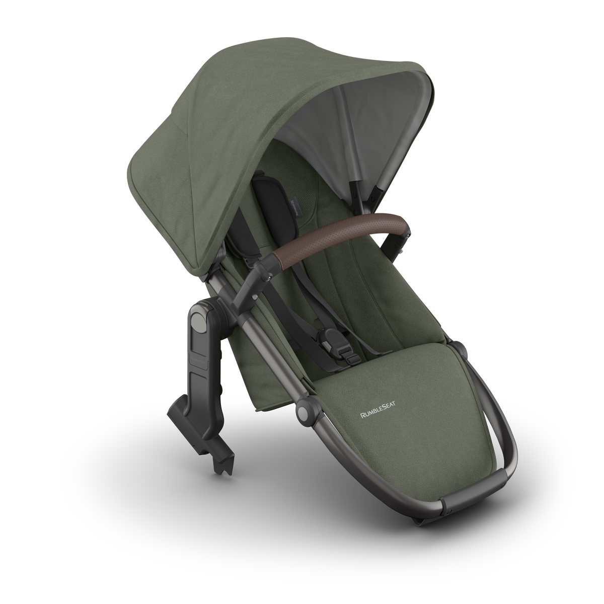 UPPAbaby RumbleSeat V3 Evelyn Meadow Green Graphite Frame Chestnut Leather