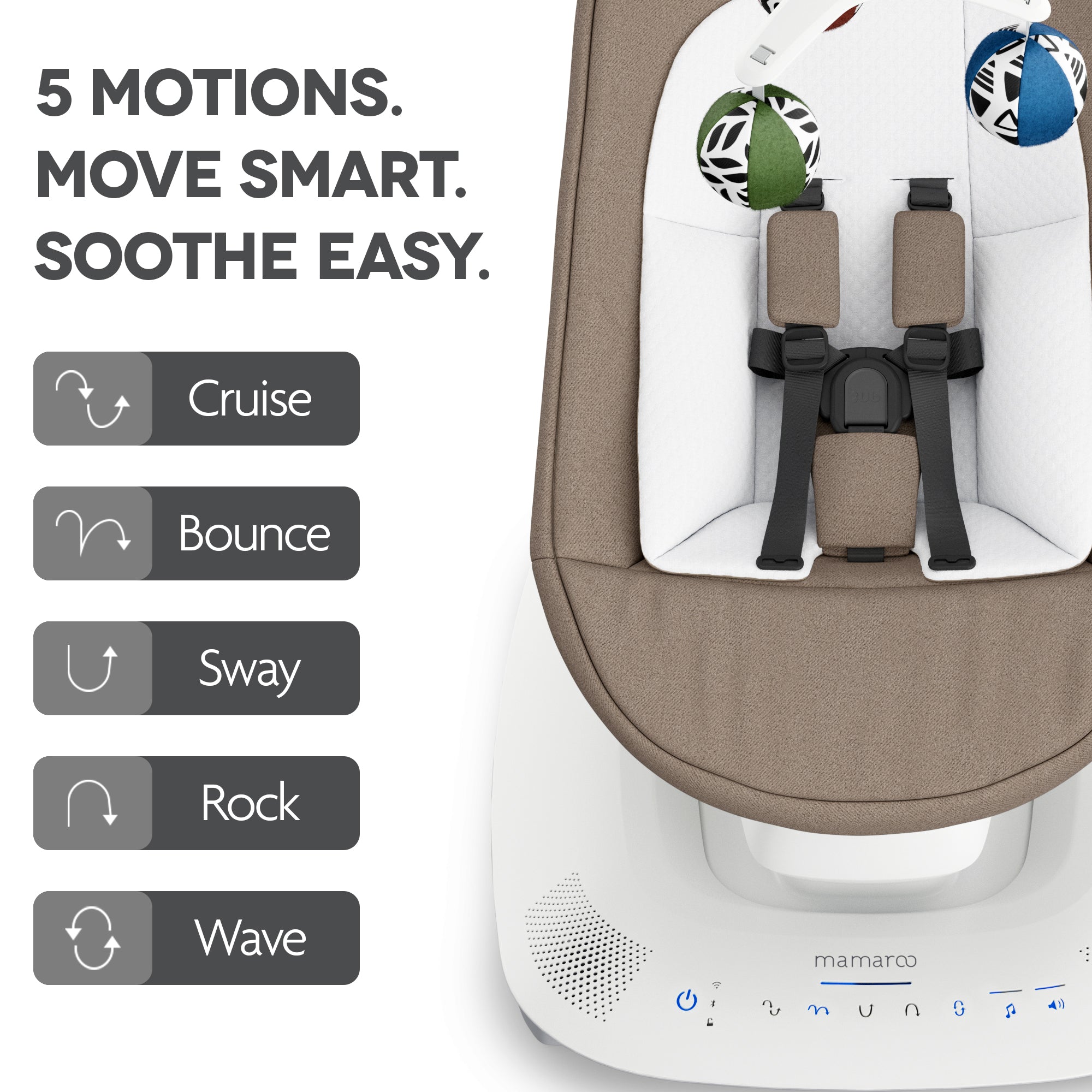 UPPAbaby Mamaroo Wells Dark Taupe Mélange