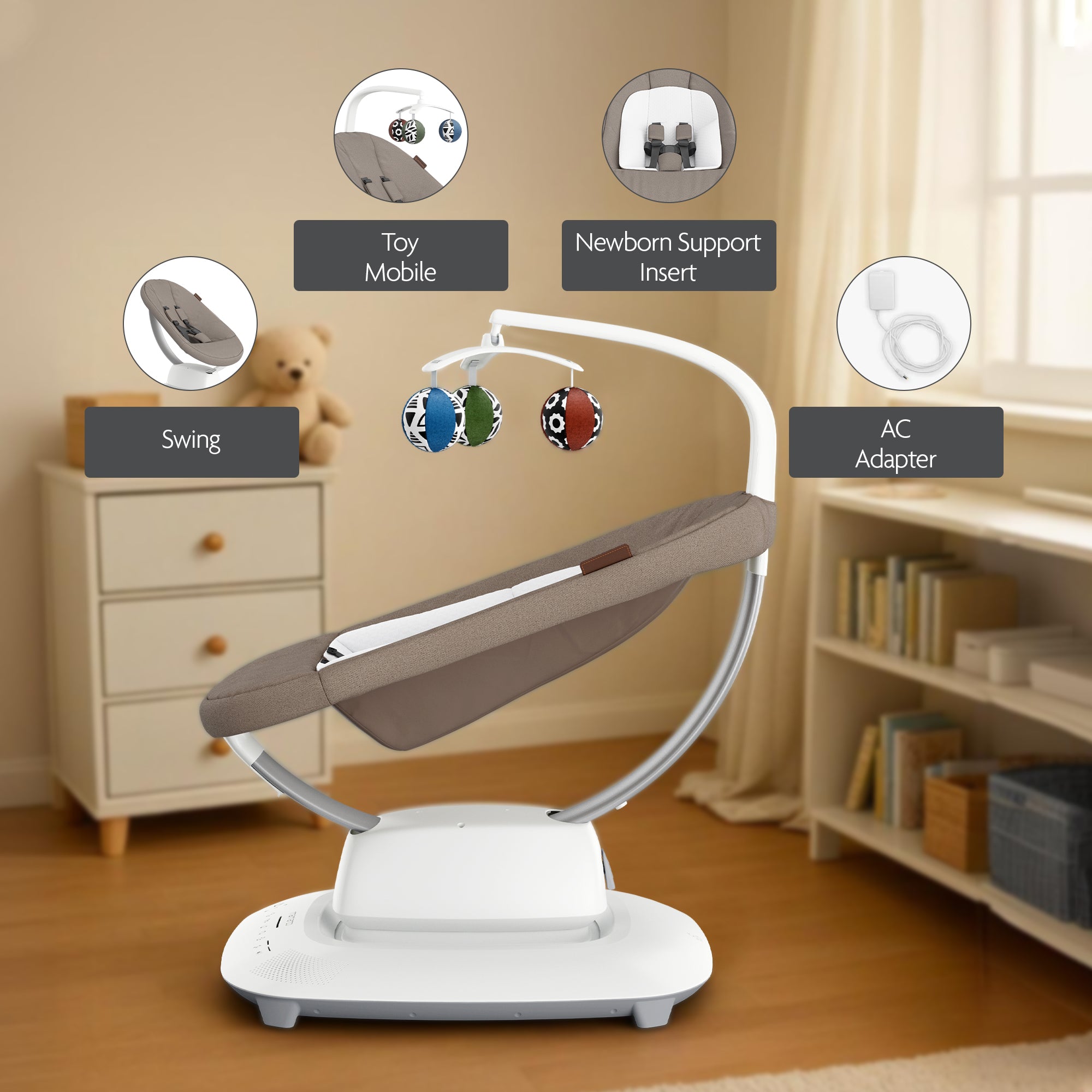 UPPAbaby Mamaroo Wells Dark Taupe Mélange