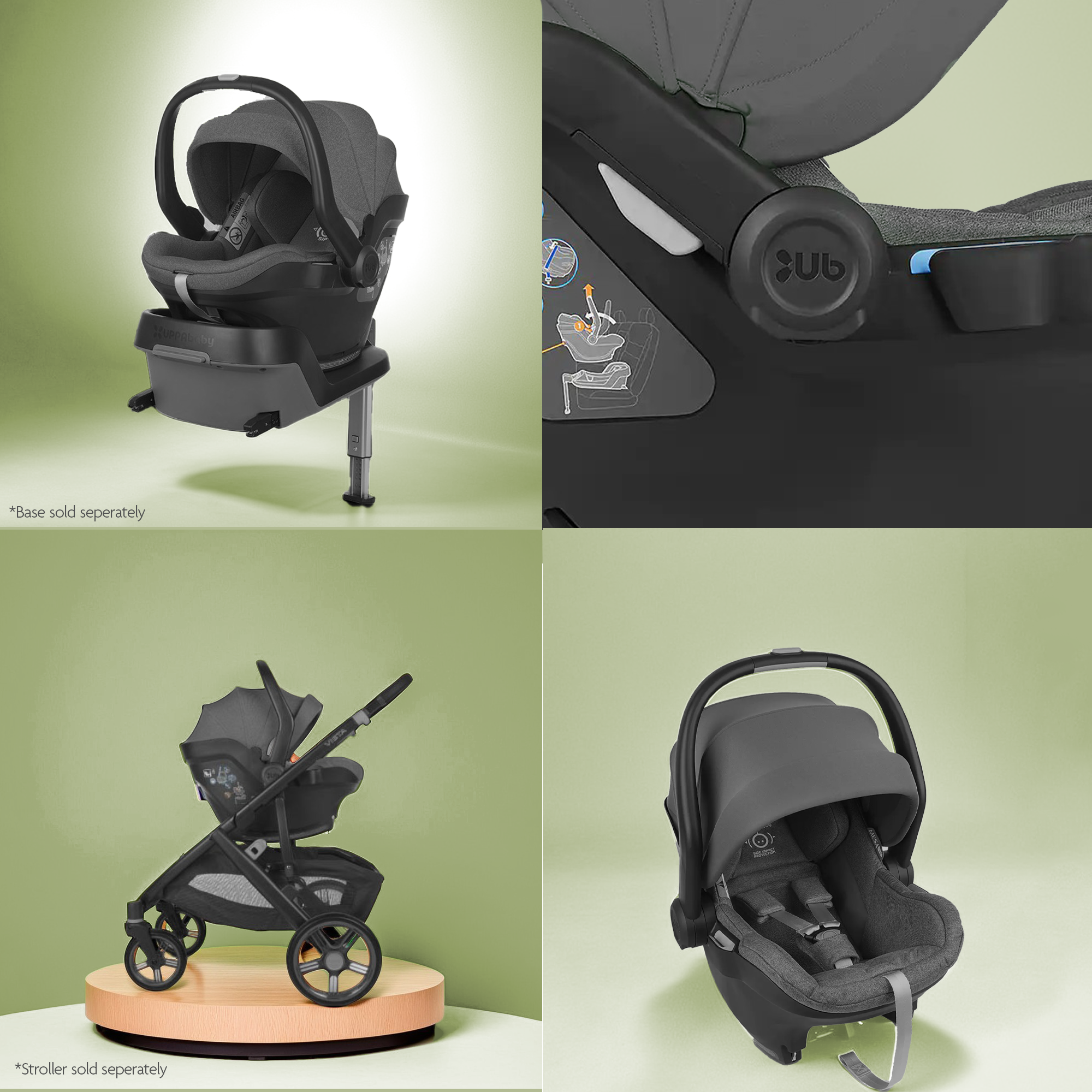 UPPAbaby Mesa I Size Infant Car Seat Jordan/Greyson Charcoal Mélange