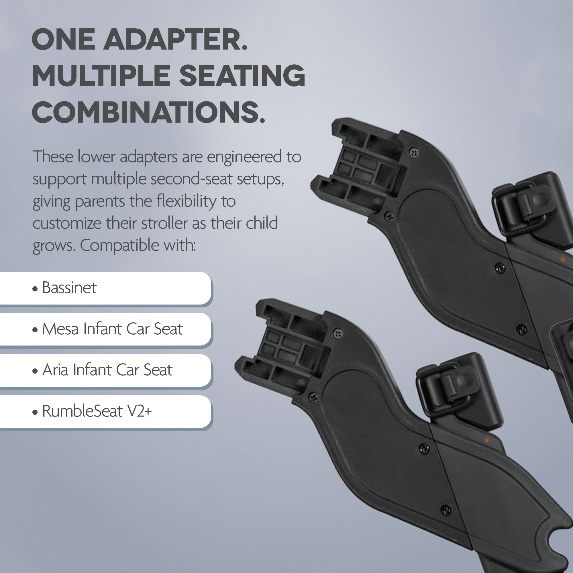 UPPAbaby Lower Adapters For Vista V2/V3 Mesa Car Seat And Bassinet