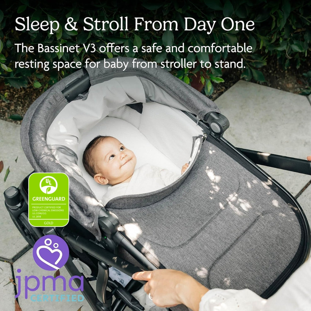 UPPAbaby Bassinet V3 Dillan Stone Blue Carbon Frame