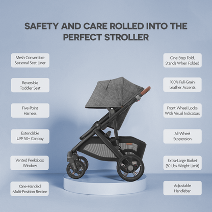 UPPAbaby Vista V3 Stroller Greyson Charcoal Mélange
