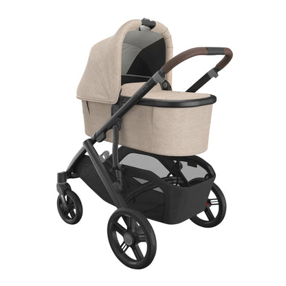 UPPAbaby Vista V3 Stroller Liam Oat Mélange Carbon Frame Chestnut Leather