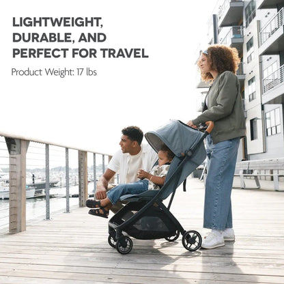 UPPAbaby Minu V3 Stroller Ada Sandstone Mélange Carbon Frame Chestnut Leather