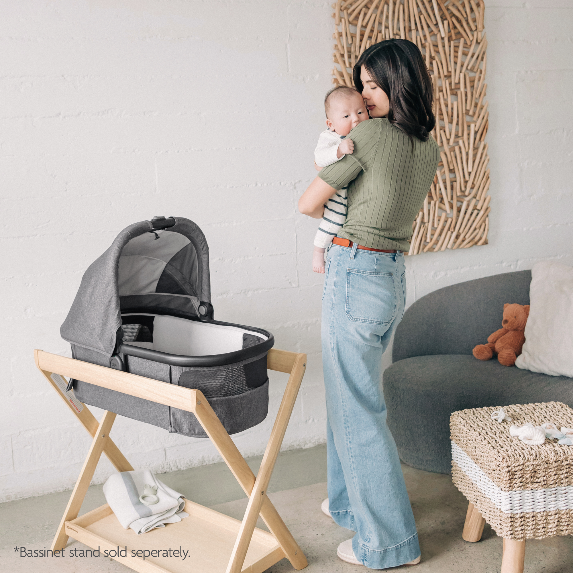 UPPAbaby Bassinet V3 Greyson Charcoal Mélange