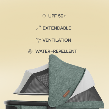 UPPAbaby Bassinet V3 Gwen Green Mélange