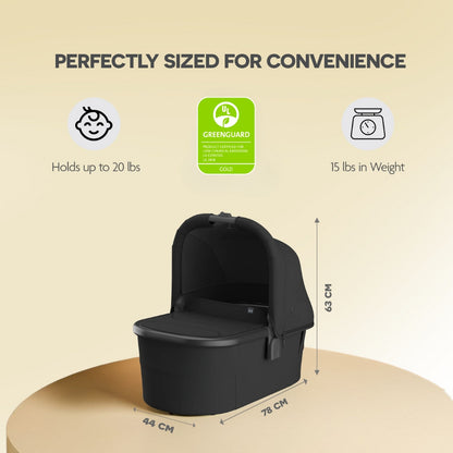 UPPAbaby Bassinet V3 Jake Charcoal Carbon Frame