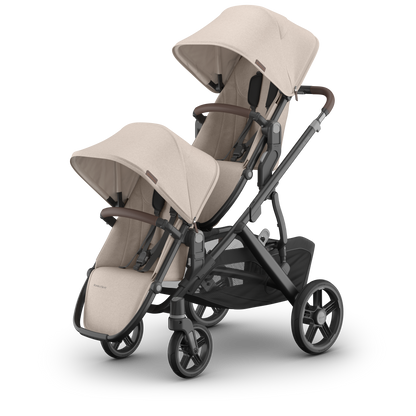 UPPAbaby RumbleSeat V3 Ada Sandstone Mélange Carbon Frame Chestnut Leather