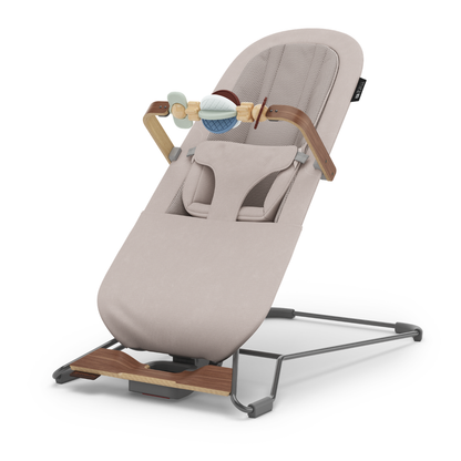 UPPAbaby Mira 3in1 Bouncer Townsend Beige Soft Knit Grey Frame Walnut Wood