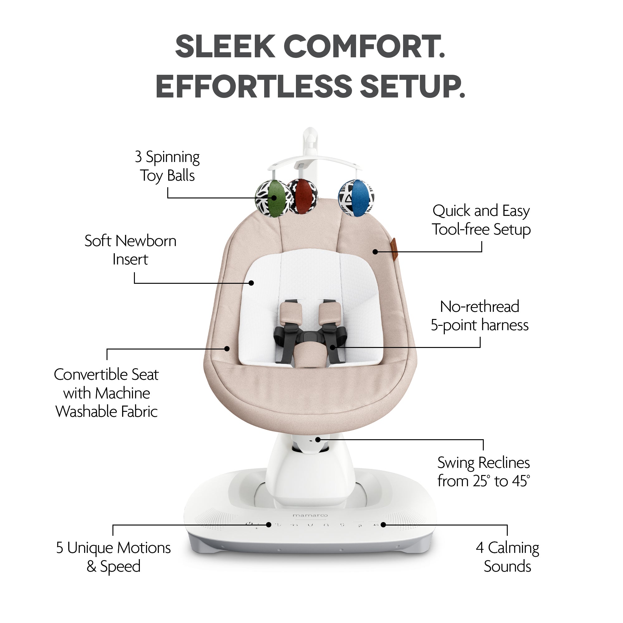 UPPAbaby Mamaroo Charlie Sand Mélange