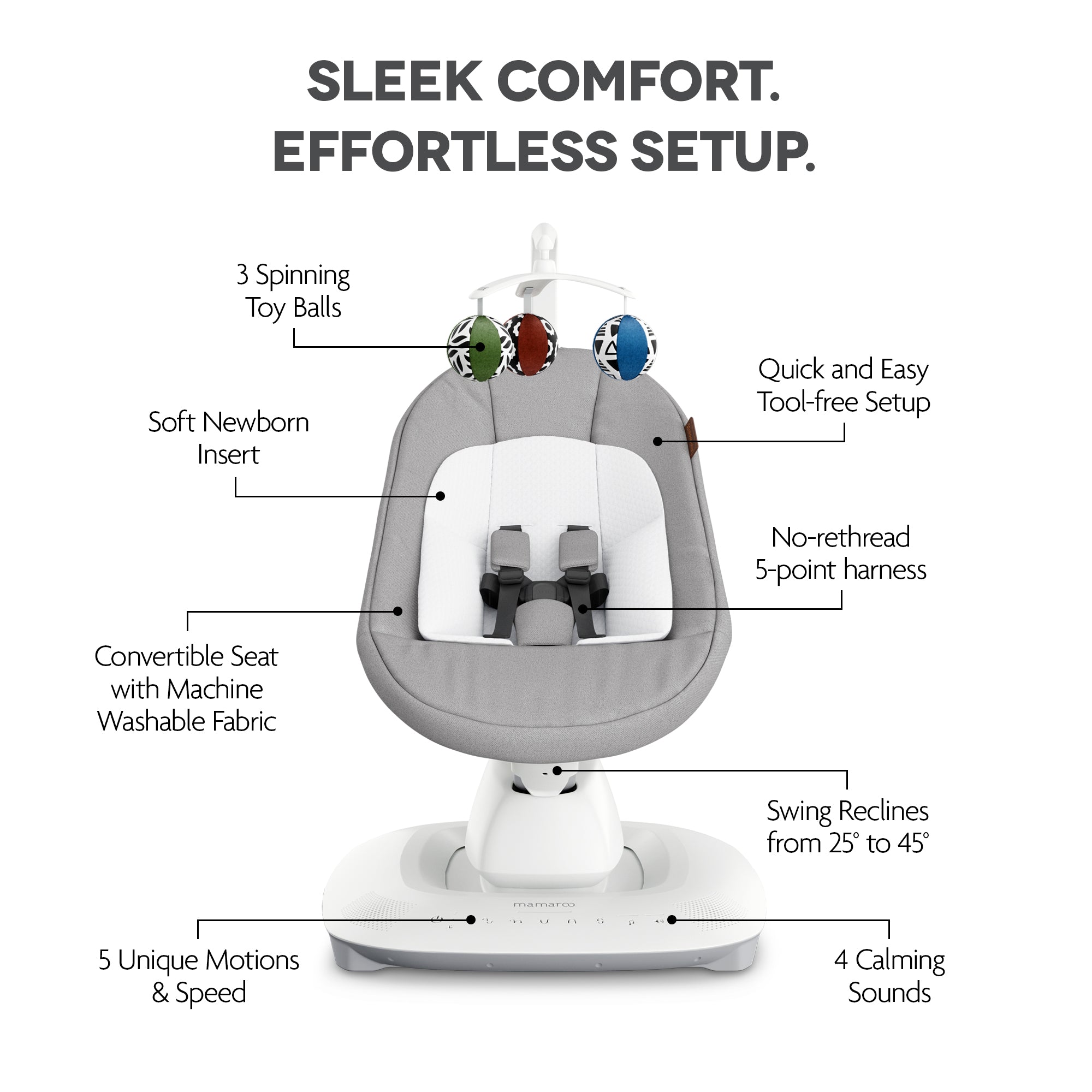 UPPAbaby Mamaroo Stella Grey Mélange