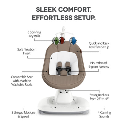 UPPAbaby Mamaroo Wells Dark Taupe Mélange