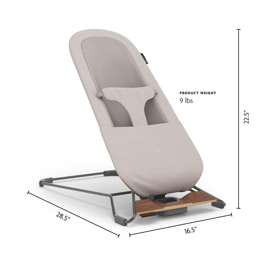 UPPAbaby Mira 3in1 Bouncer Mason Black Soft Knit Black Frame Walnut Wood