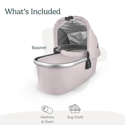 UPPAbaby Bassinet V2 Alice Dusty Pink Silver Frame