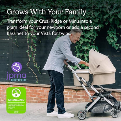 UPPAbaby Bassinet V2 Alice Dusty Pink Silver Frame