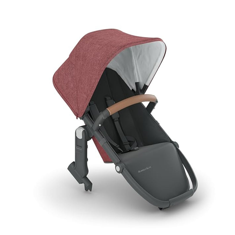 UPPAbaby Rumbleseat V2 Lucy Rosewood Mélange Carbon Frame Saddle Leather