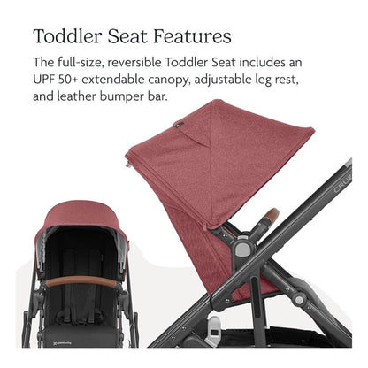 UPPAbaby Cruz V2 Stroller Jake Charcoal Carbon Frame Black Leather