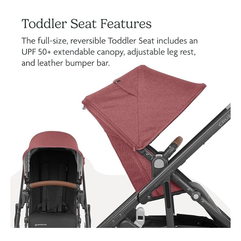 UPPAbaby Cruz V2 Stroller Jake Charcoal Carbon Frame Black Leather