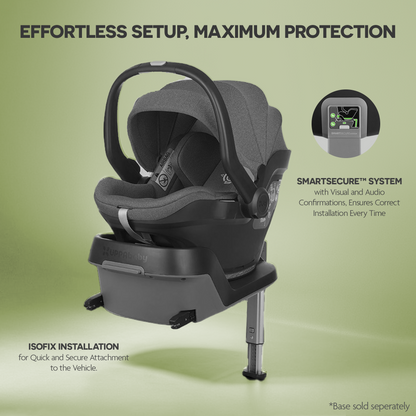 UPPAbaby Mesa I Size Infant Car Seat Jordan/Greyson Charcoal Mélange