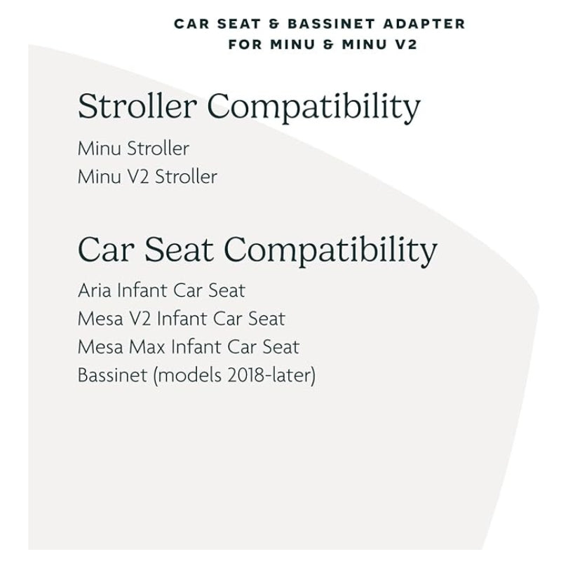 UPPAbaby Adapters For Minu V2/Mesa Car Seat Bassinet