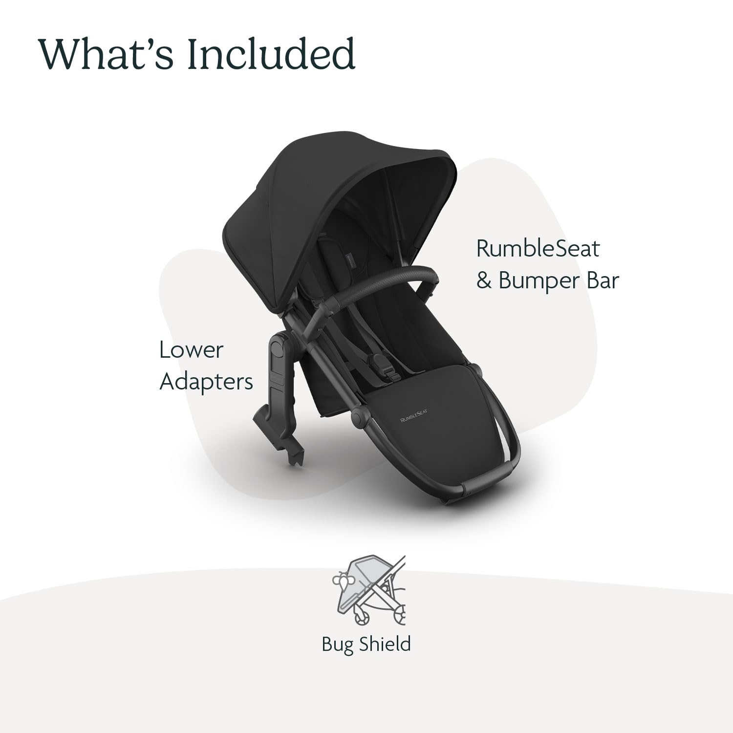 UPPAbaby Rumbleseat V3 Jake CharcoalCarbon Frame Black Leather